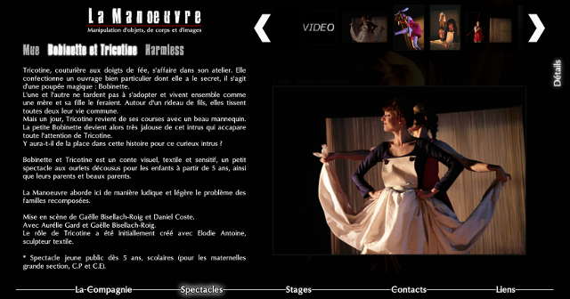 Screenshot site web La Manoeuvre